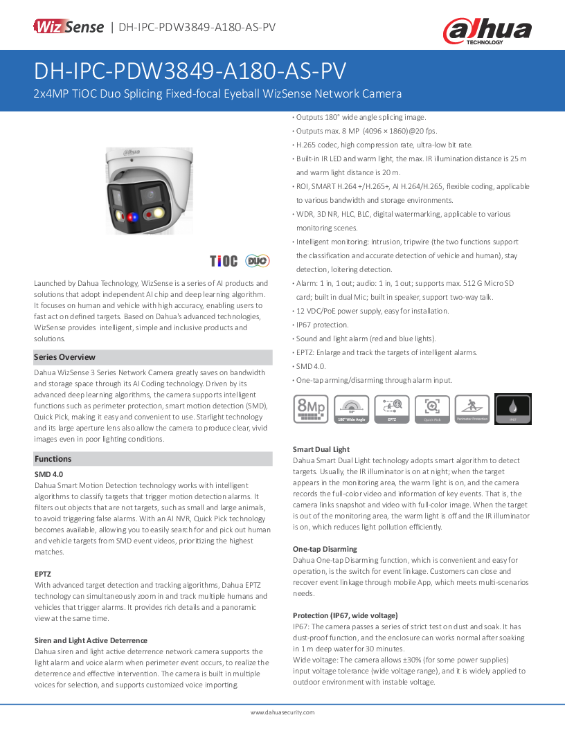 

IPC PDW3849 A180 E2 AS PV 0280B Black

