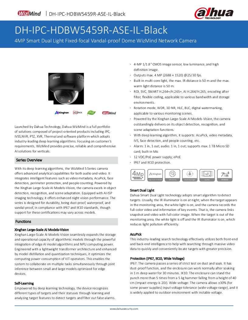 

IPC HDBW5459R ASE IL 0360B Black

