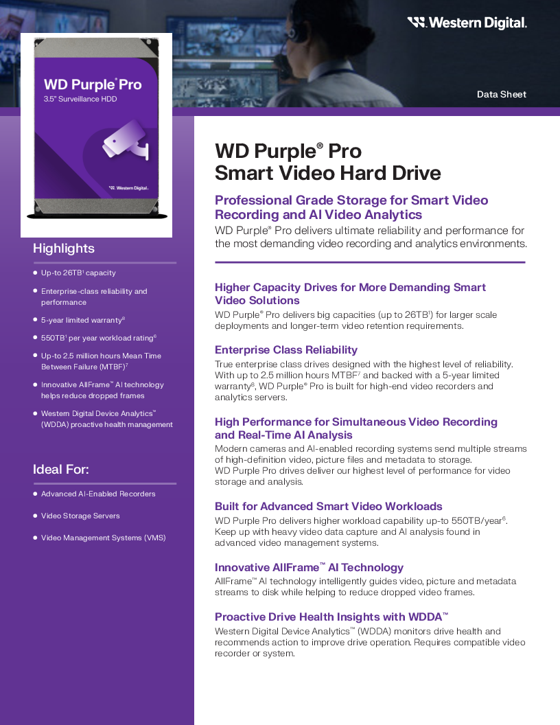 

product brief wd purple pro sata hdd

