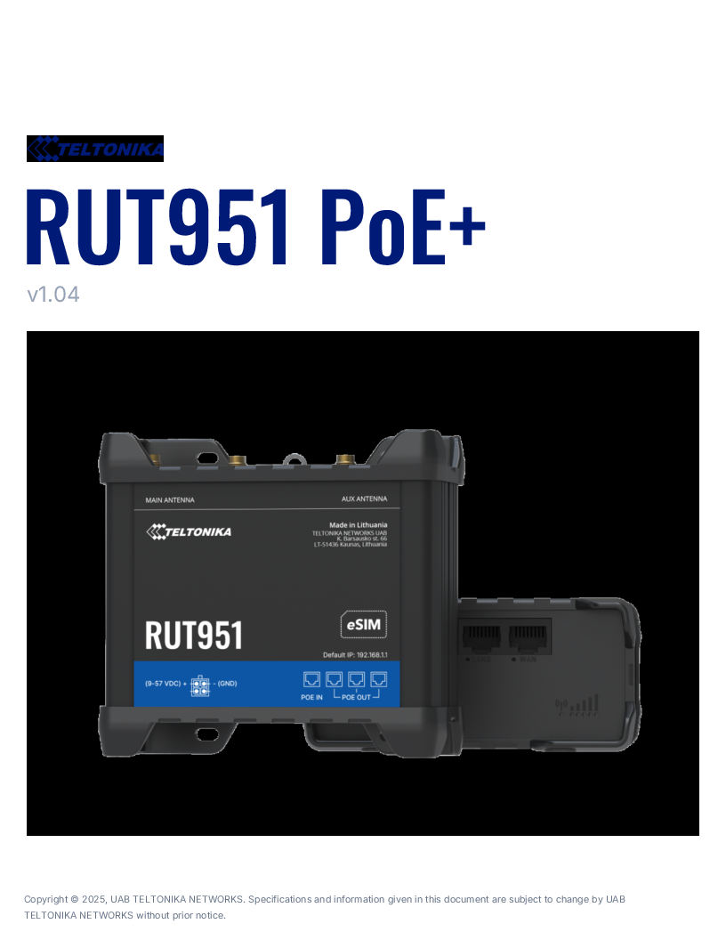 

RUT951

