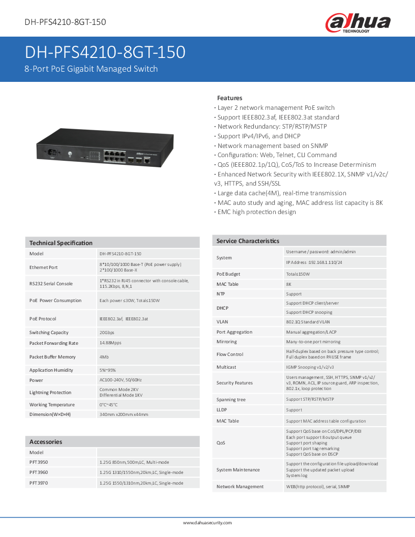 

PFS4210 8GT 150


