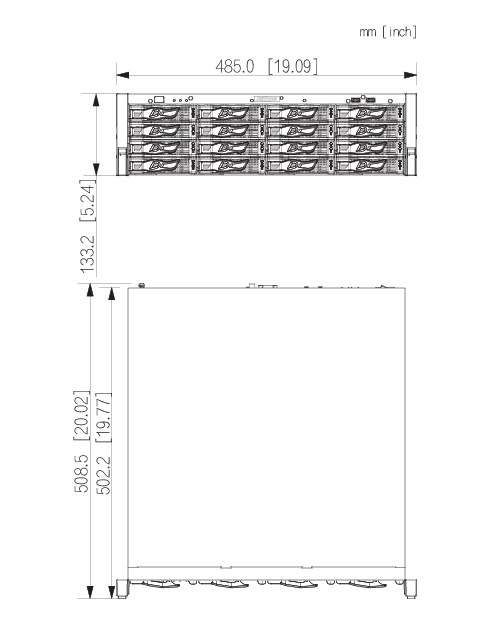 

NVR5064 EI DIMENSIONS

