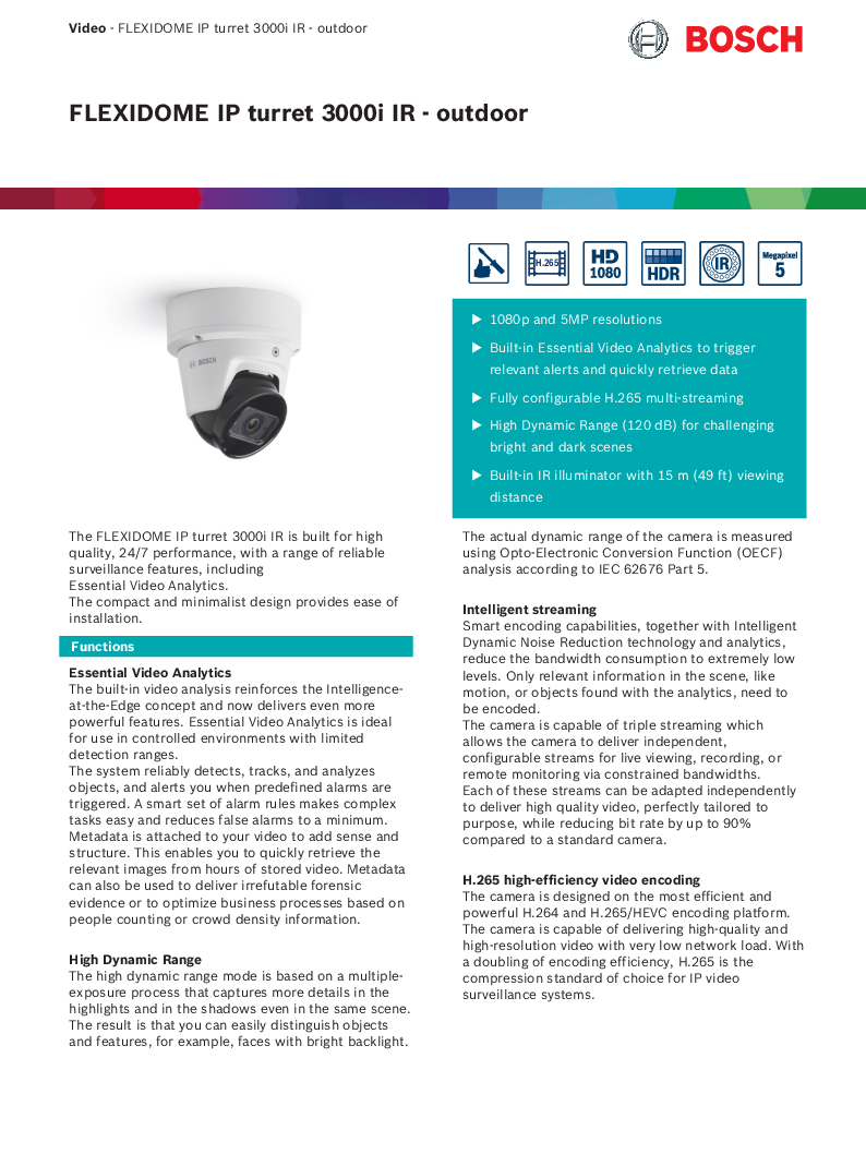 

DS FLEXIDOME IP turr Data sheet enUS 81813040523

