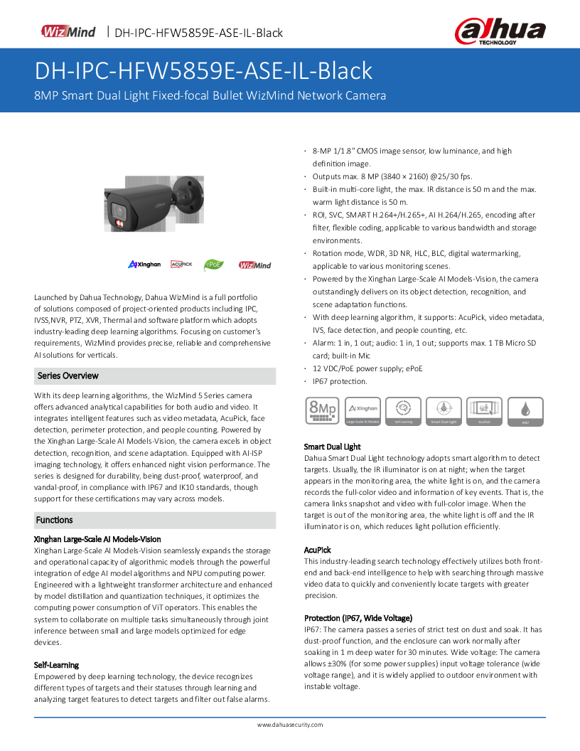 

IPC HFW5859E ASE IL 0280B Black

